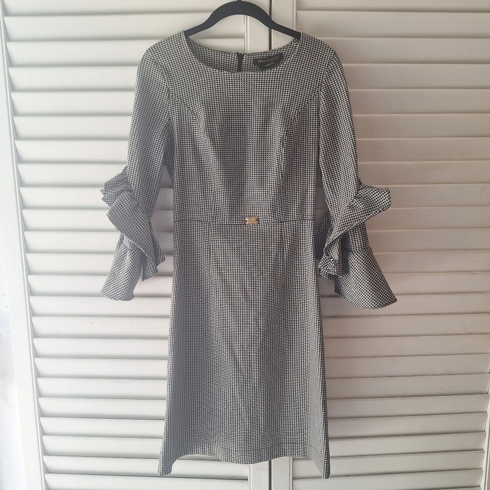 Roberta Biagi Black and White Midi Dress